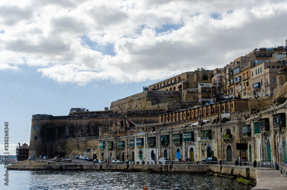 Looking over water at Valetta