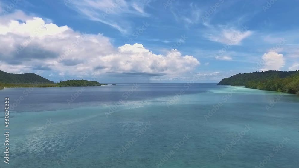 Beautiful aerial view of ocean near Sula island, Norh Maluku, Indonesia Beautiful aerial view of ocean near Sula island, Norh Maluku, Indonesia