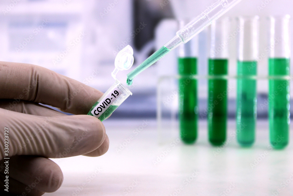 Scientist looking for COVID-19 vaccine Scientist looking for COVID-19 vaccine