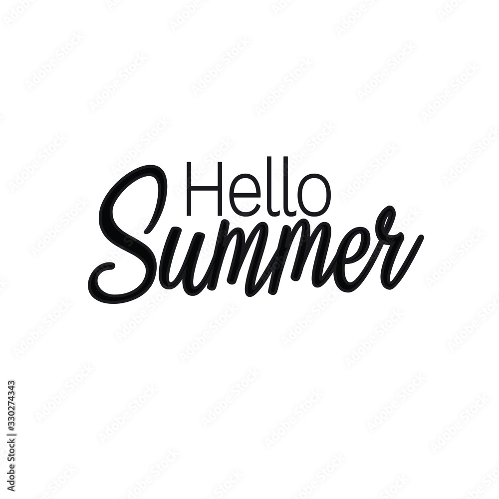 Hello Summer Art Vector Illustration Hello Summer Art Vector Illustration