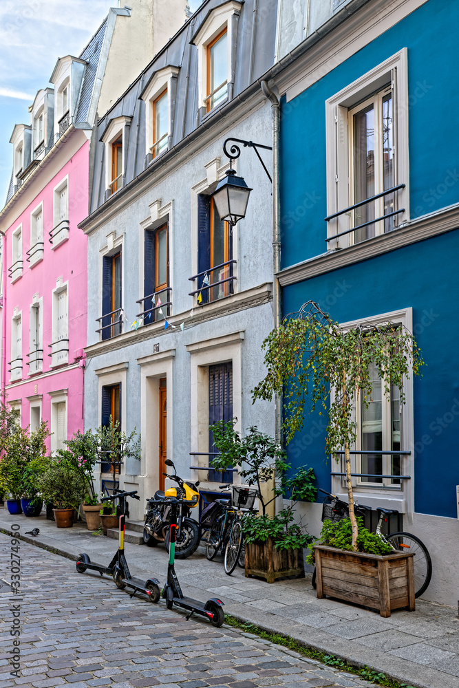 Colored street in paris
