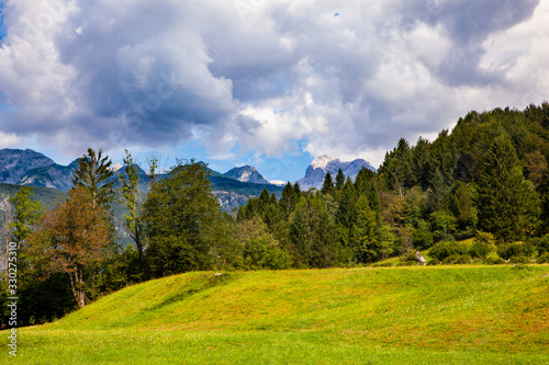 Slovenian landscape in Bohinj
