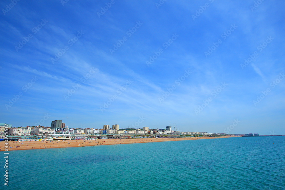 Brighton town on a sunny summer day