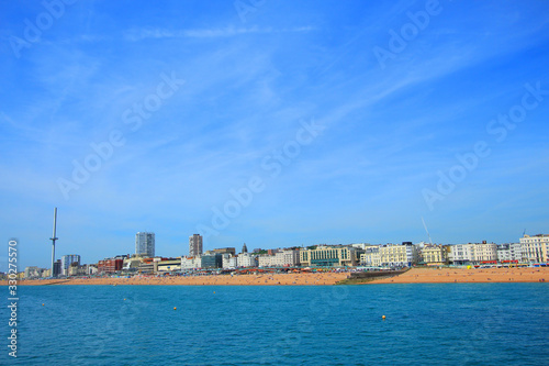 Brighton town on a sunny summer day