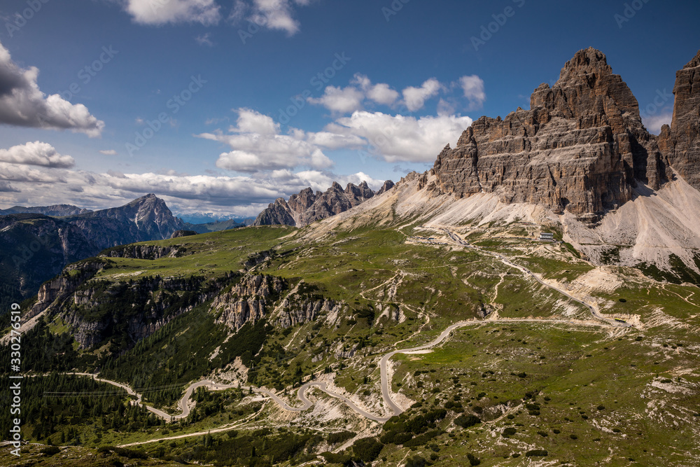 Amazing view of Summer in Mountain  Dolomites, Italy