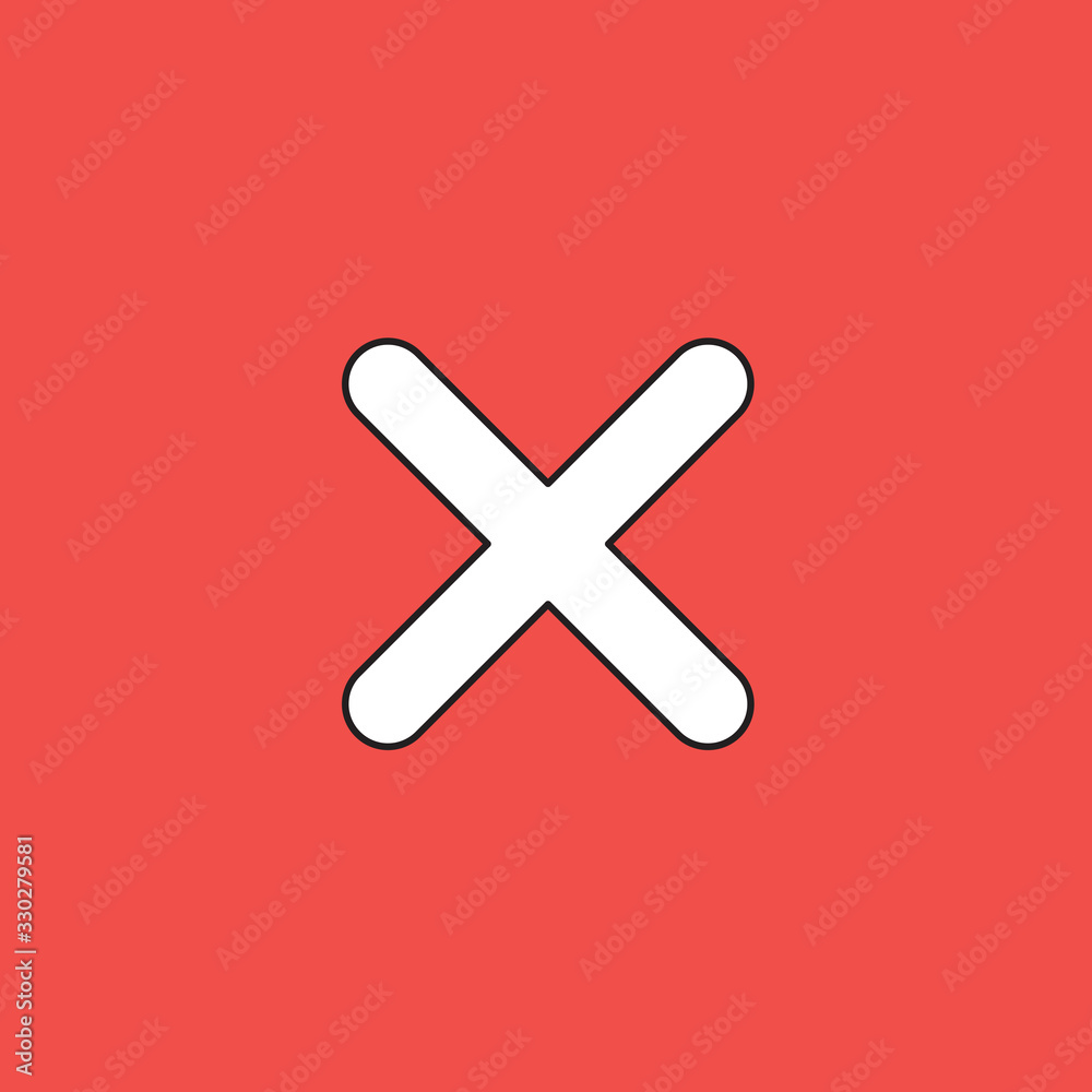 Vector illustration icon concept of x mark. Vector illustration icon concept of x mark.