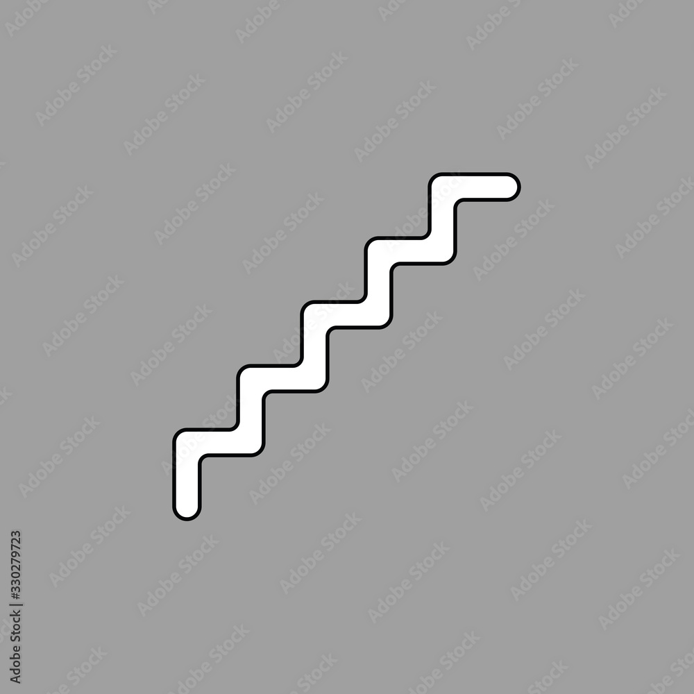 Vector illustration of line stairs symbol icon. Vector illustration of line stairs symbol icon.
