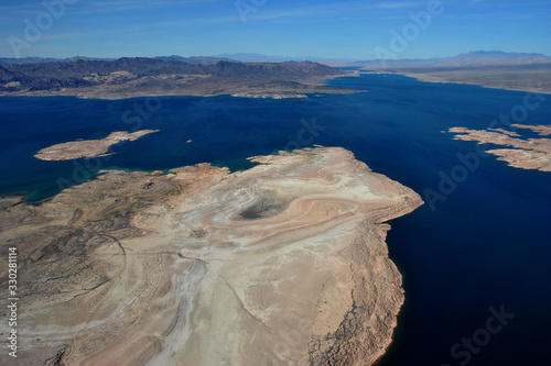 Lake Mead on the border of Arizona and Nevada USA North America