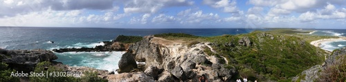 Photo panoramique de la Pointe des châteaux en Guadeloupe