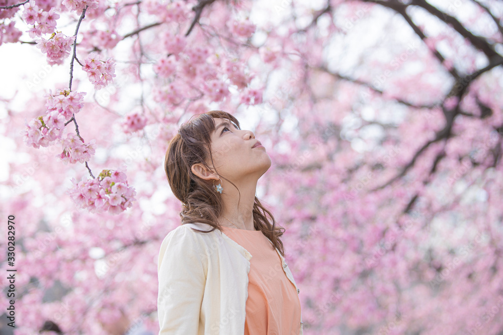桜の木の下で撮るポートレート 桜の木の下で撮るポートレート