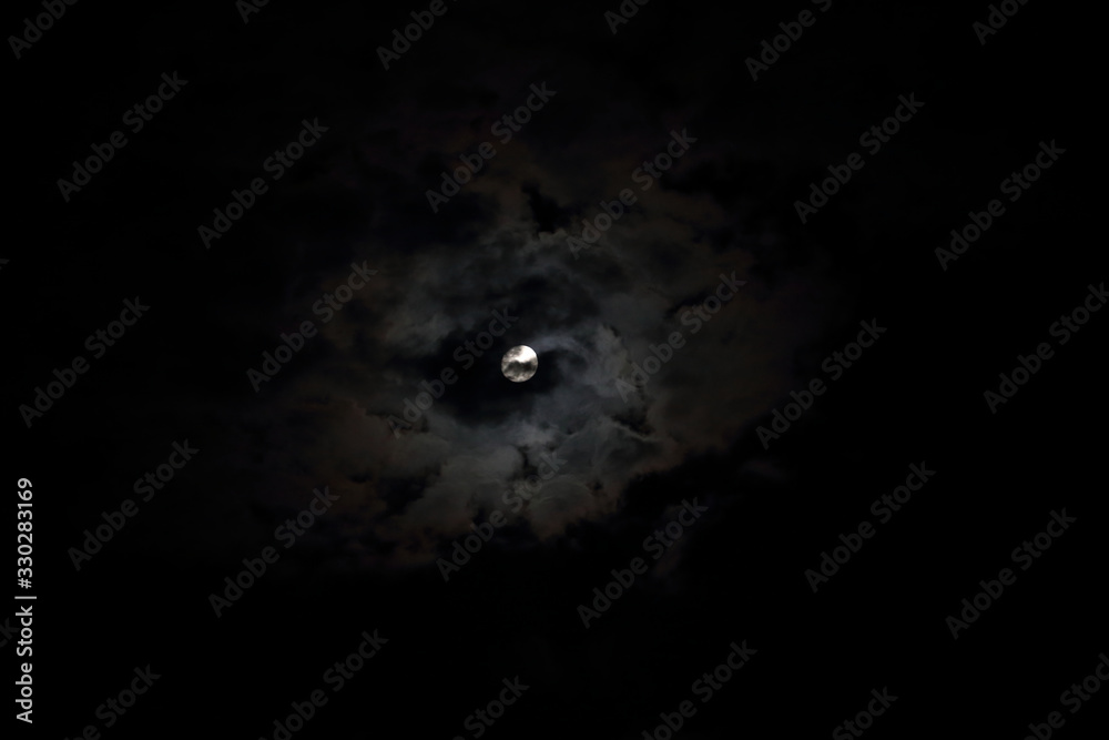 Moon and clouds Moon and clouds