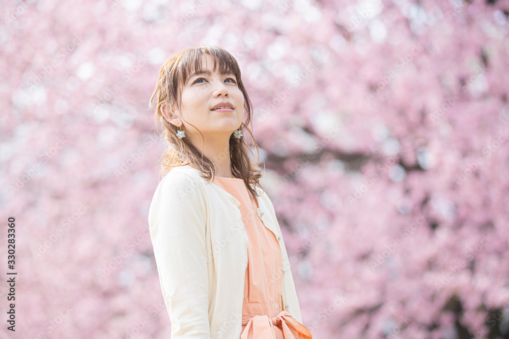 桜の木の下で撮るポートレート 桜の木の下で撮るポートレート