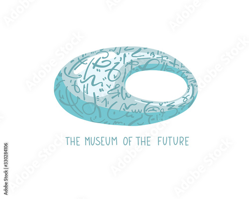 hand drawing icon - the museum of the future in Dubai, United Arab Emirates