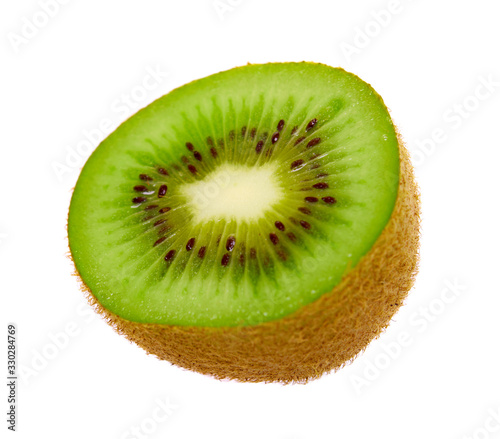 Fresh and ripe kiwi slice.