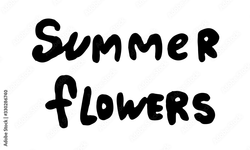 Obraz premium set of simple summer flowers drawings. abstract flower illustration. hand drawn vector art.