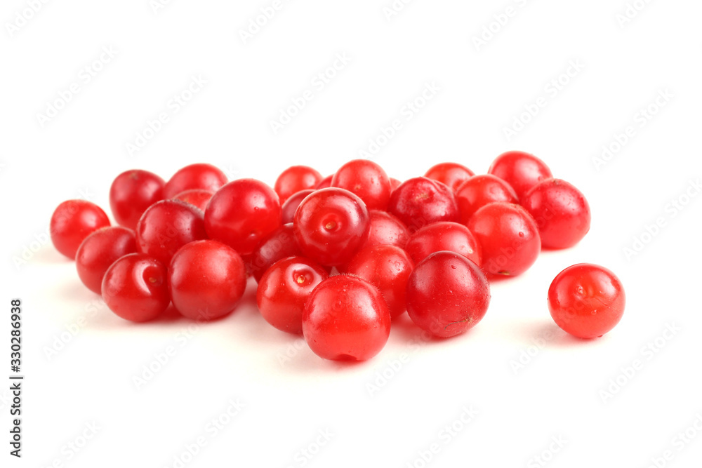 Nanking cherry isolated on white