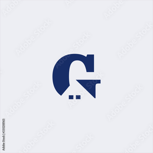 Free Download vector letter g negative home initial logo design template - GFXLoad