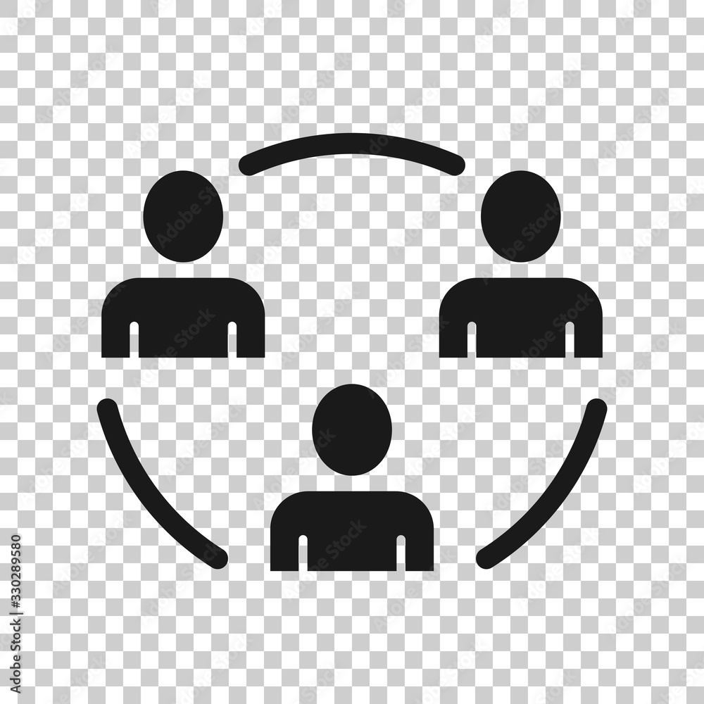 People communication icon in flat style. People vector illustration on white background. Partnership business concept. People communication icon in flat style. People vector illustration on white background. Partnership business concept.
