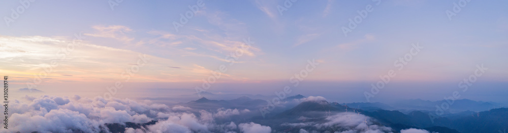 sunset over the mountains