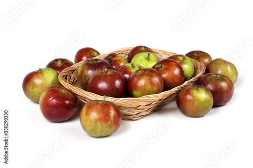 Organic apples isolated on white