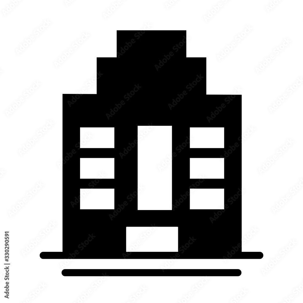 tower of apartment and office building , silhouette style icon tower of apartment and office building , silhouette style icon
