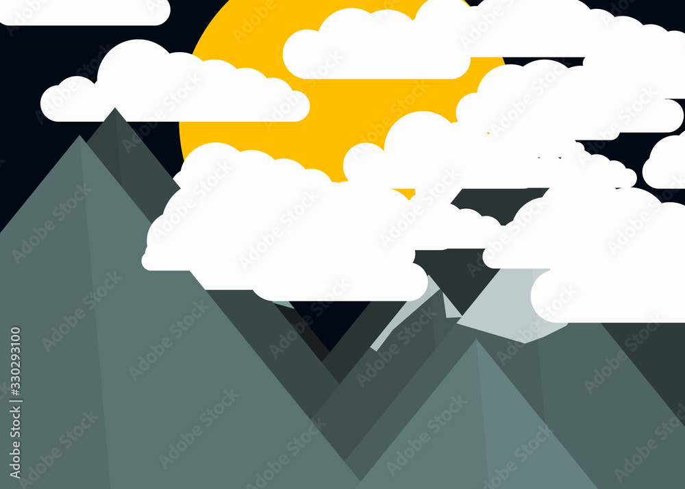 Mountains Panorame Abstract Random Placed Generative Art background illustration Mountains Panorame Abstract Random Placed Generative Art background illustration