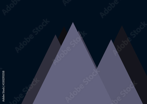 Mountains Panorame Abstract Random Placed Generative Art background illustration