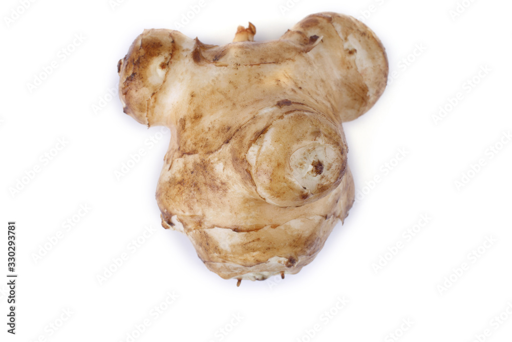 Jerusalem artichoke in a shape of bear head Jerusalem artichoke in a shape of bear head