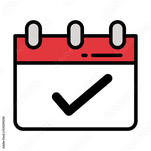 calendar reminder on white background