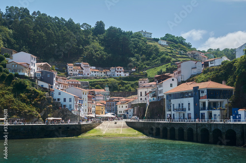 Multicolored coastal town in the north