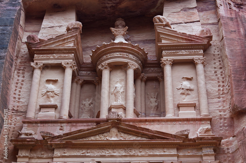 The famous main theatre of Petra in Wadi Musa, Jordan