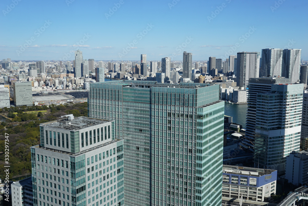 東京　2020年 景色　展望　展望台　俯瞰　遠景　昼間　快晴　青空　
