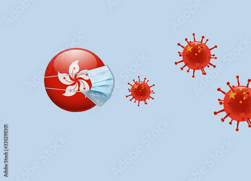 Canvas Print Corona virus attack concept