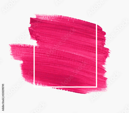 Art rush painted acrylic abstract background vector over square frame. Perfect watercolor design for headline, logo and sale banner. 