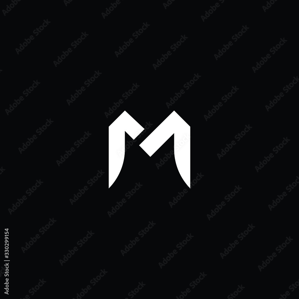 Minimal elegant monogram art logo. Outstanding professional trendy awesome artistic M initial based Alphabet icon logo. Premium Business logo White color on black background Minimal elegant monogram art logo. Outstanding professional trendy awesome artistic M initial based Alphabet icon logo. Premium Business logo White color on black background
