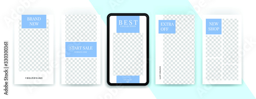 Fashion sale topics. Editable instagram stories template. Streaming.