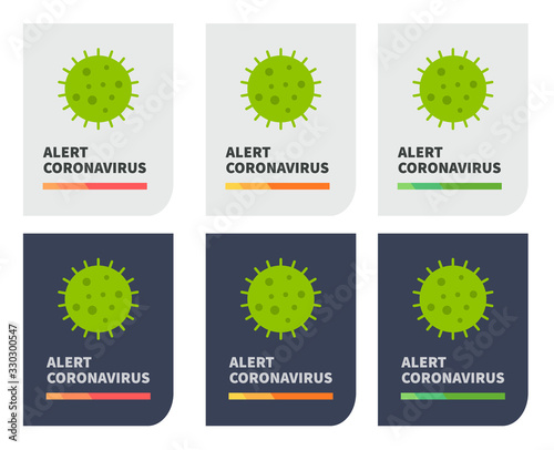 Coronavirus - virus alert stamp in vector