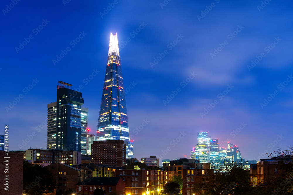 Skyline of modern buildings in London City, England, UK