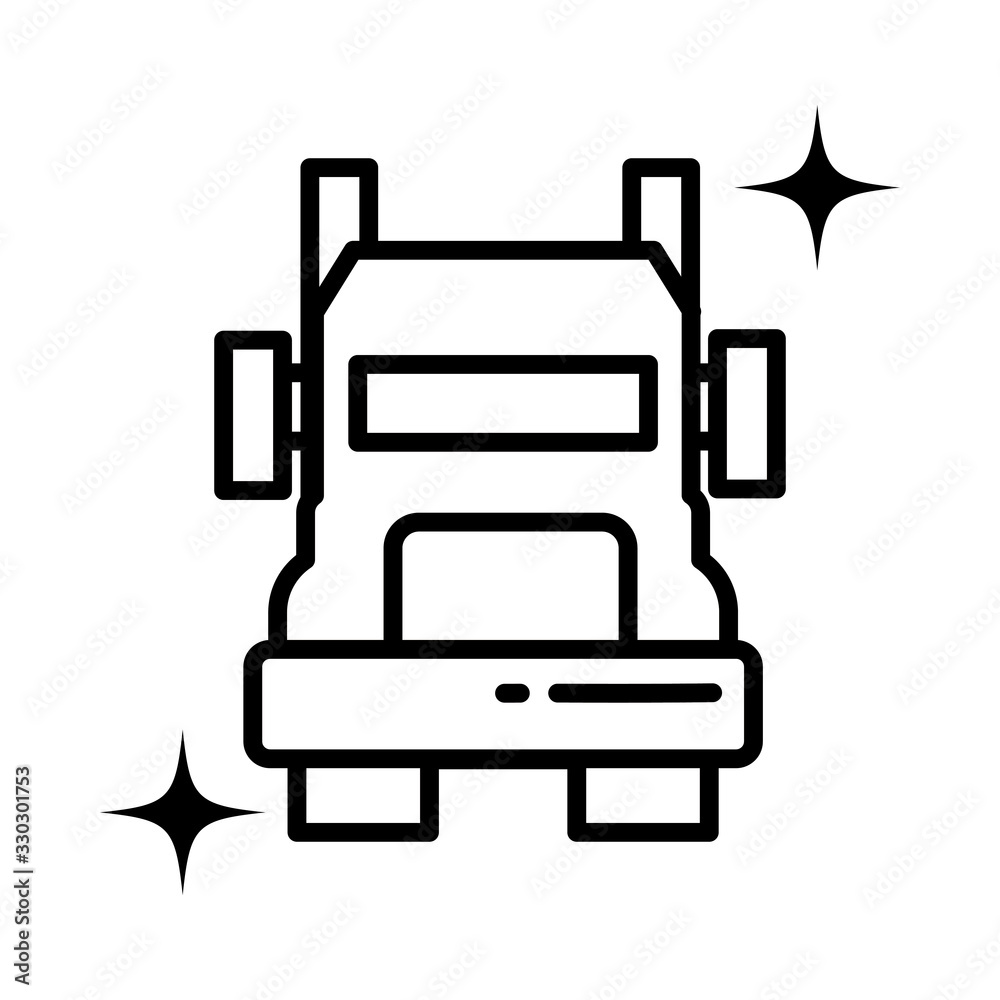 cargo transport truck , line style icon cargo transport truck , line style icon