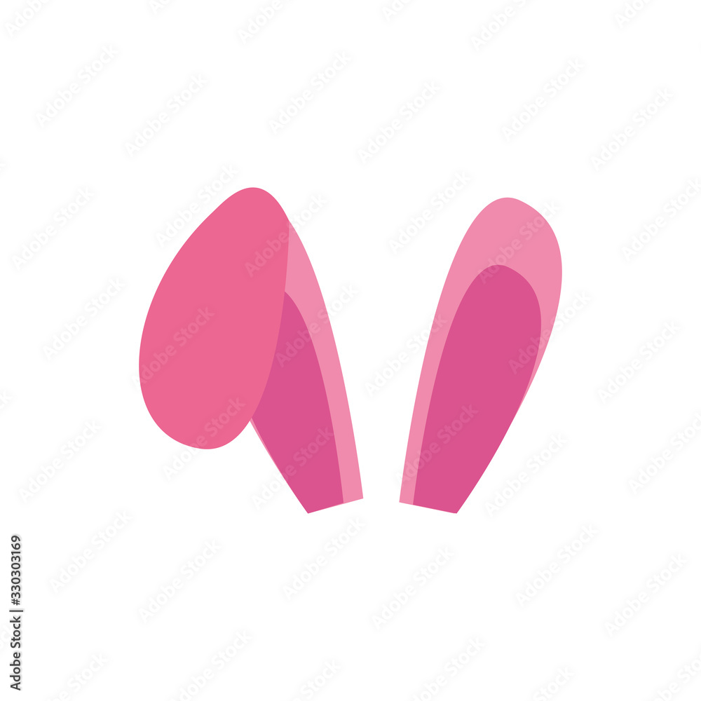 rabbit ears accessory easter flat style icon