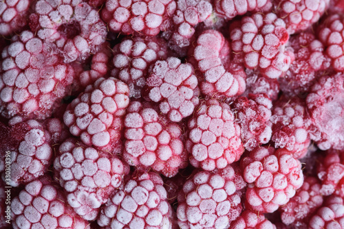 Fresh frozen raspberries