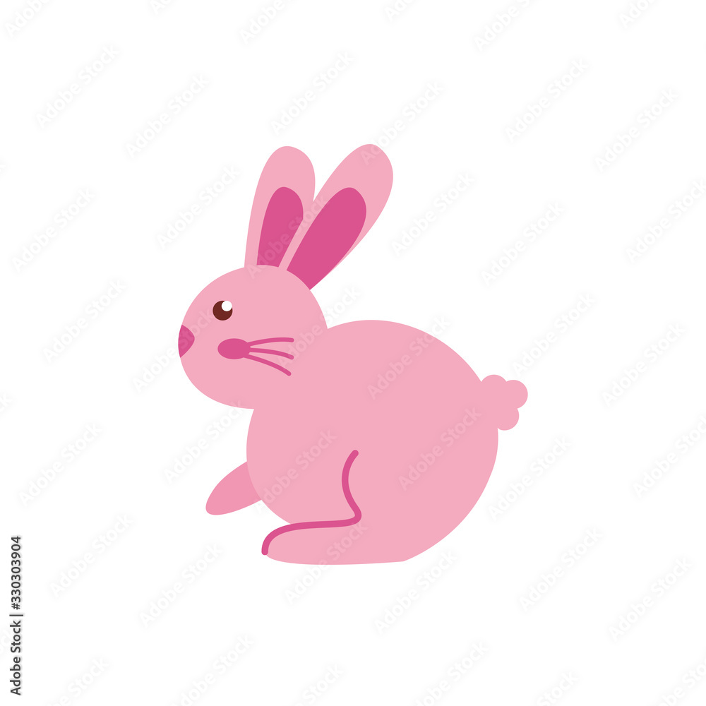 cute little rabbit easter flat icon cute little rabbit easter flat icon