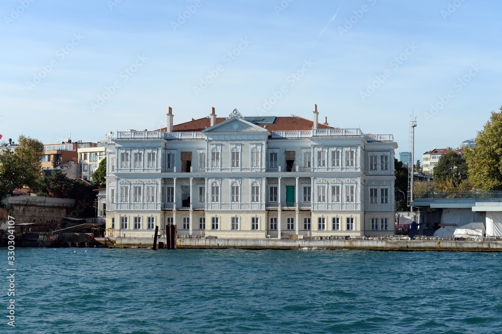 The building is on the European side of the Bosphorus. Istanbul