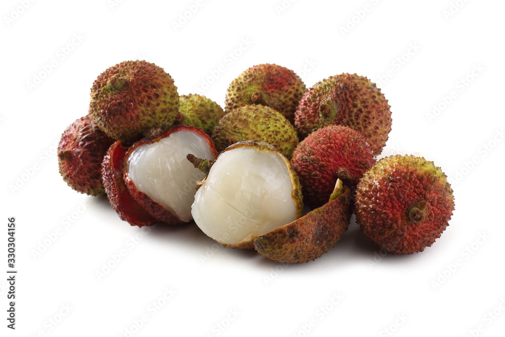 Lychee isolated on white Lychee isolated on white