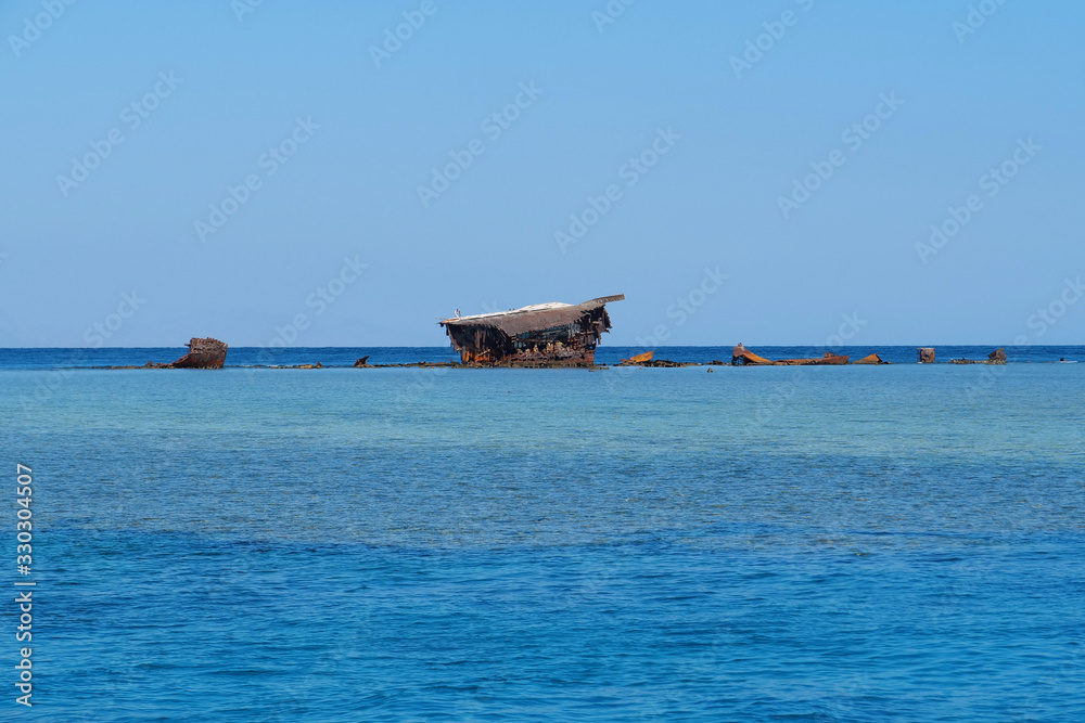 Remains of russian ship in Red Sea near Sharm El Sheikh, Sinai, Egypt