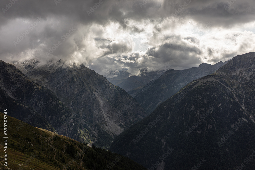 panoramic view of the french alps