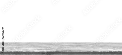 Fotografi marble tabletop isolated on white background Empty rustic marble table,For montage product display or design key visual layout