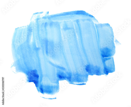 blue stain with watercolor texture painted by brush strokes.