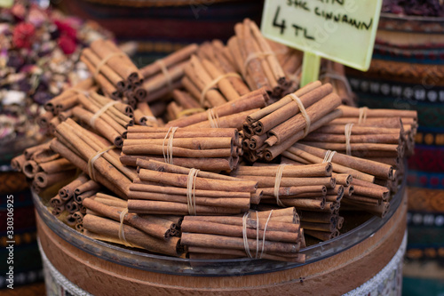 Cinnamon sticks and many kinds of tea found in one of the many stalls of the Grand Bazaar.