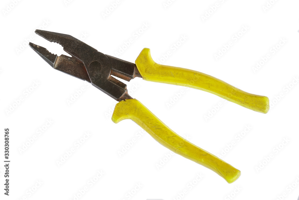 Obraz premium Plier construction tool, isolated on white background